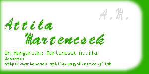 attila martencsek business card